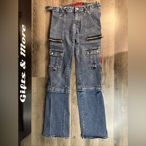 Vintage Tripp NYC Zip-Off Pants Jeans Women’s Size 1 - 26x30 - Missing Straps